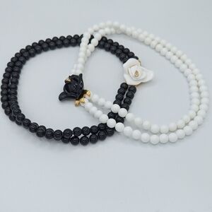 KJL For Avon Midnight Rose Necklace Set Of 2